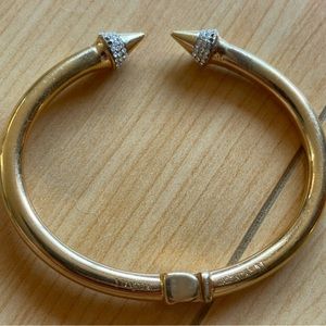 Vita Fede Gold Mini Titan Crystal Cuff - Size Medium